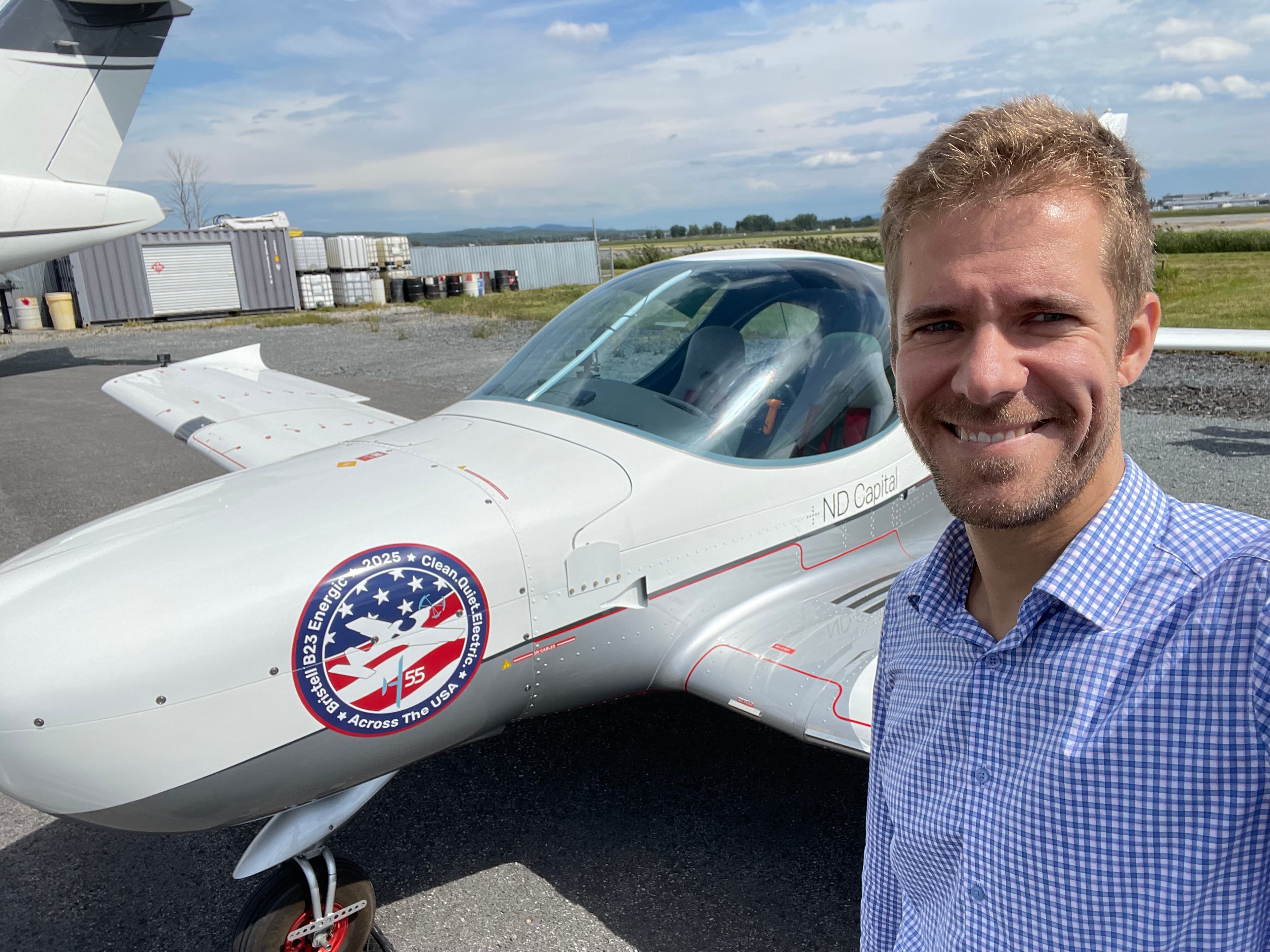 Quelques minutes avant de monter à bord du B23 pour un vol d’essai